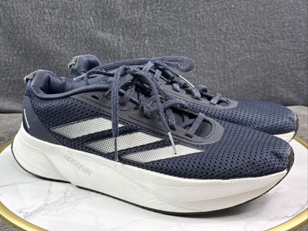 Adidas Duramo SL Mens Running Shoes Navy Blue White Athletic Sneakers 11.5 IE969